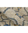 Amer Romania Pecos Blue Hand-Hooked Wool Area Rug 5'x8'