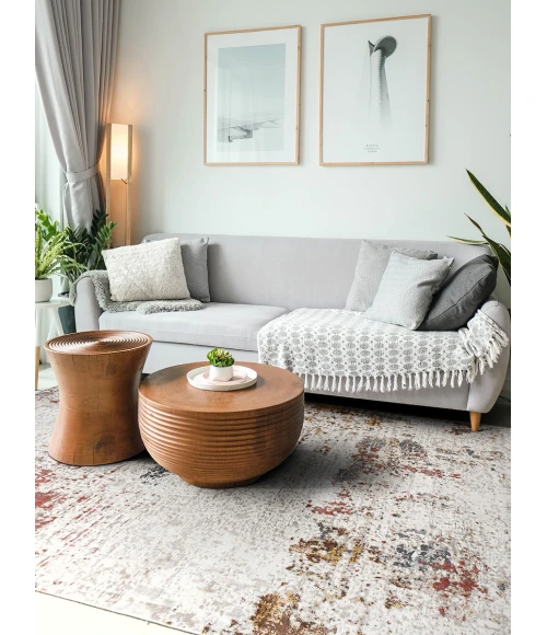 Amer Savannah Cherene Red Polyester Blend Area Rug 2'x3'