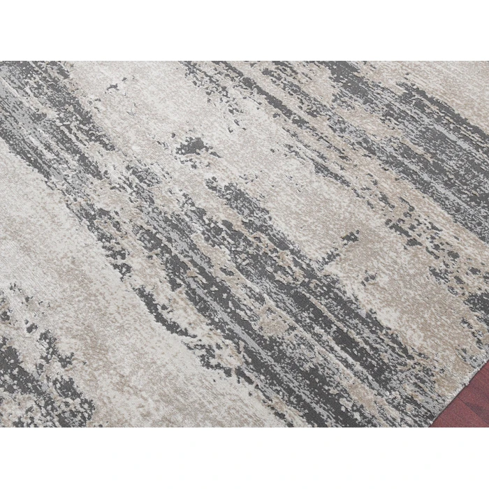 Amer Savannah Erica Gray/Blue Polyester Blend Area Rug 2'x3'