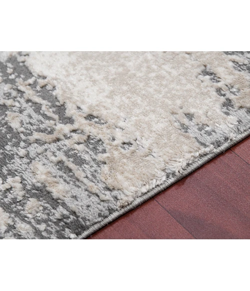 Amer Savannah Erica Gray/Blue Polyester Blend Area Rug 2'x3'