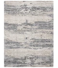 Amer Savannah Erica Gray/Blue Polyester Blend Area Rug 2'x3'