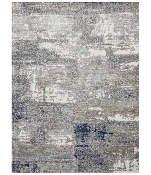 Amer Savannah Hannah Gray/Blue Polyester Blend Area Rug 2'x3'