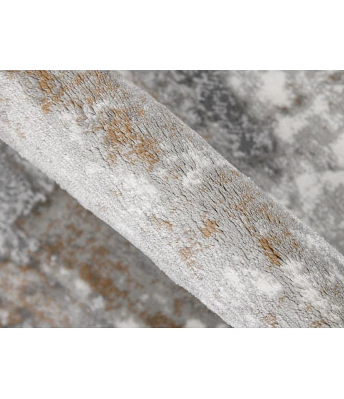 Amer Savannah Hannah Gray/Blue Polyester Blend Area Rug 2'x3'