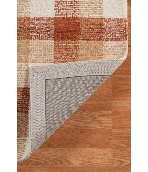 Amer Tartan Cartwell Orange Plaid Hand-Tufted Wool Area Rug 3'6"x5'6"