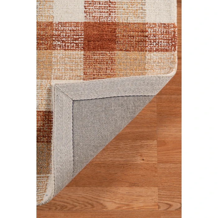 Amer Tartan Cartwell Orange Plaid Hand-Tufted Wool Area Rug 3'6"x5'6"
