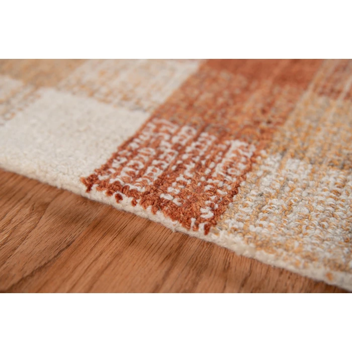 Amer Tartan Cartwell Orange Plaid Hand-Tufted Wool Area Rug 3'6"x5'6"