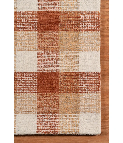 Amer Tartan Cartwell Orange Plaid Hand-Tufted Wool Area Rug 3'6"x5'6"