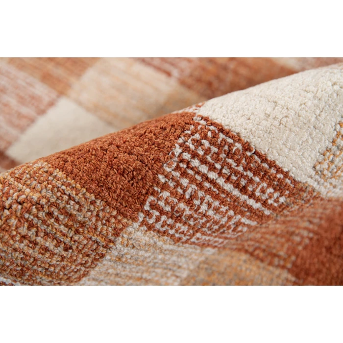 Amer Tartan Cartwell Orange Plaid Hand-Tufted Wool Area Rug 3'6"x5'6"