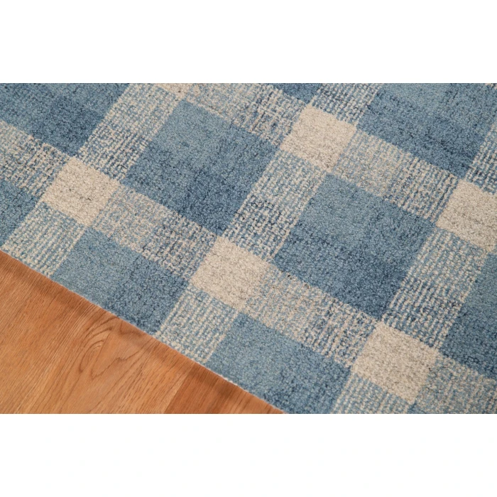 Amer Tartan Cartwell Blue Plaid Hand-Tufted Wool Area Rug 3'6"x5'6"