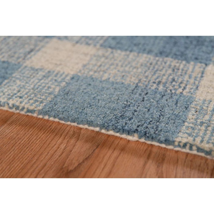 Amer Tartan Cartwell Blue Plaid Hand-Tufted Wool Area Rug 3'6"x5'6"