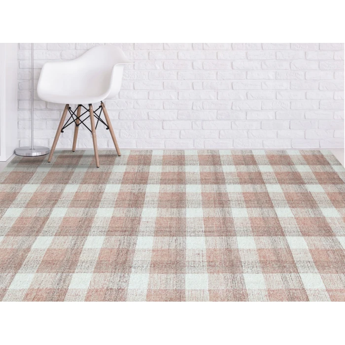 Amer Tartan Cartwell Rose Plaid Hand-Tufted Wool Area Rug 2'x3'