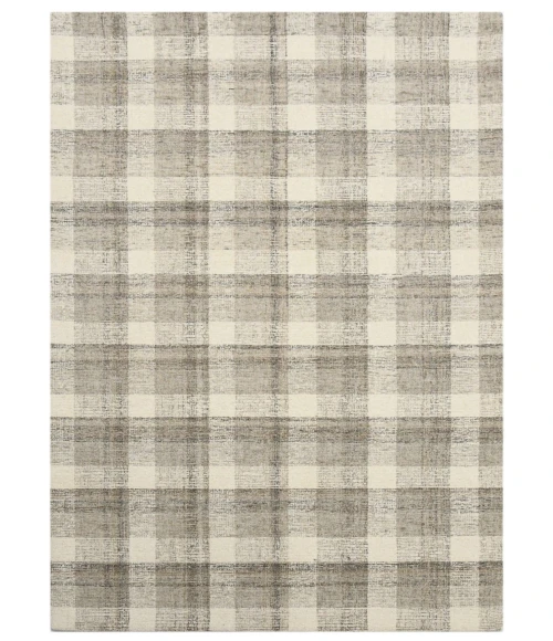 Amer Tartan Cartwell Sand Plaid Hand-Tufted Wool Area Rug 2'x3'