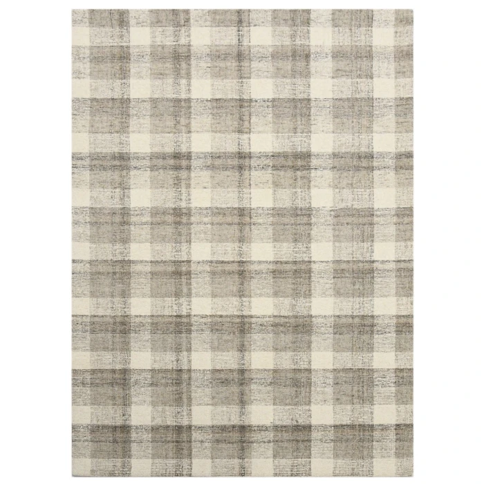 Amer Tartan Cartwell Sand Plaid Hand-Tufted Wool Area Rug 3'6"x5'6"