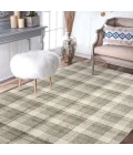 Amer Tartan Cartwell Sand Plaid Hand-Tufted Wool Area Rug 2'x3'