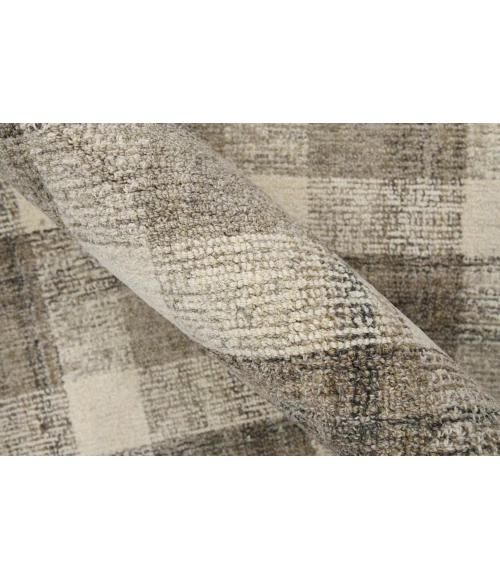 Amer Tartan Cartwell Sand Plaid Hand-Tufted Wool Area Rug 2'x3'