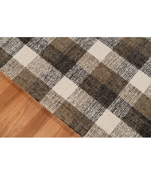 Amer Tartan Cartwell Khaki Plaid Hand-Tufted Wool Area Rug 3'6"x5'6"