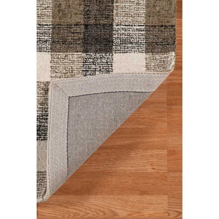 Amer Tartan Cartwell Khaki Plaid Hand-Tufted Wool Area Rug 8'x10'