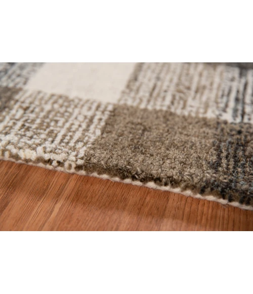 Amer Tartan Cartwell Khaki Plaid Hand-Tufted Wool Area Rug 3'6"x5'6"