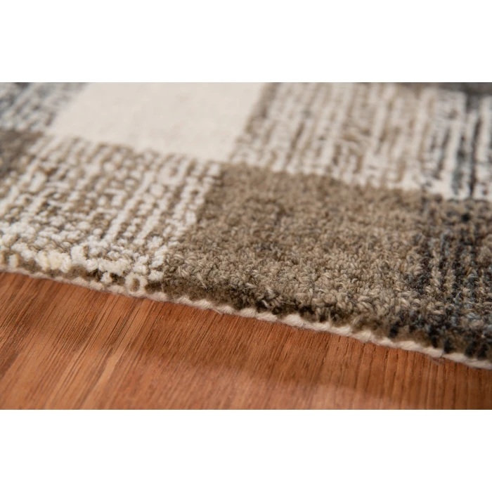 Amer Tartan Cartwell Khaki Plaid Hand-Tufted Wool Area Rug 8'x10'