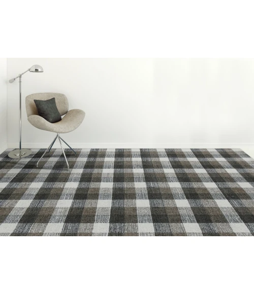 Amer Tartan Cartwell Khaki Plaid Hand-Tufted Wool Area Rug 3'6"x5'6"