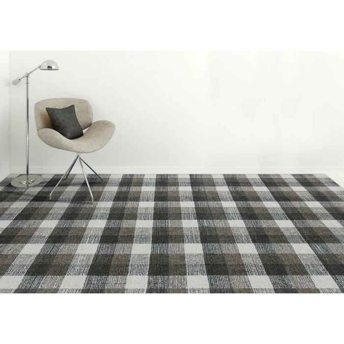 Amer Tartan Cartwell Khaki Plaid Hand-Tufted Wool Area Rug 8'x10'