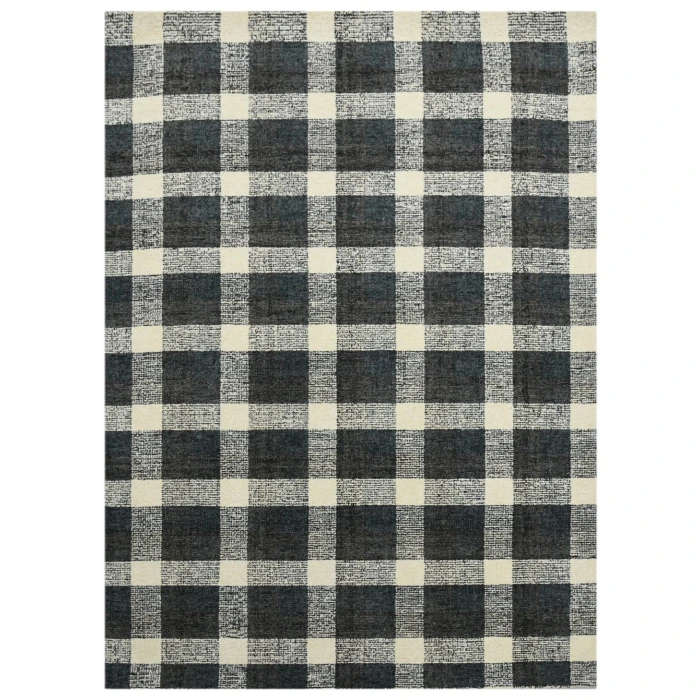 Amer Tartan Cartwell Charcoal Plaid Hand-Tufted Wool Area Rug 2'x3'