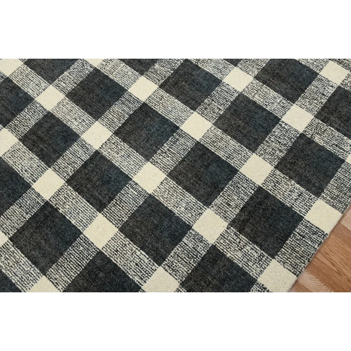 Amer Tartan Cartwell Charcoal Plaid Hand-Tufted Wool Area Rug 2'x3'