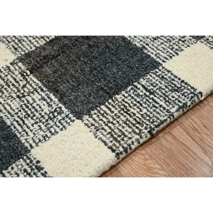 Amer Tartan Cartwell Charcoal Plaid Hand-Tufted Wool Area Rug 2'x3'