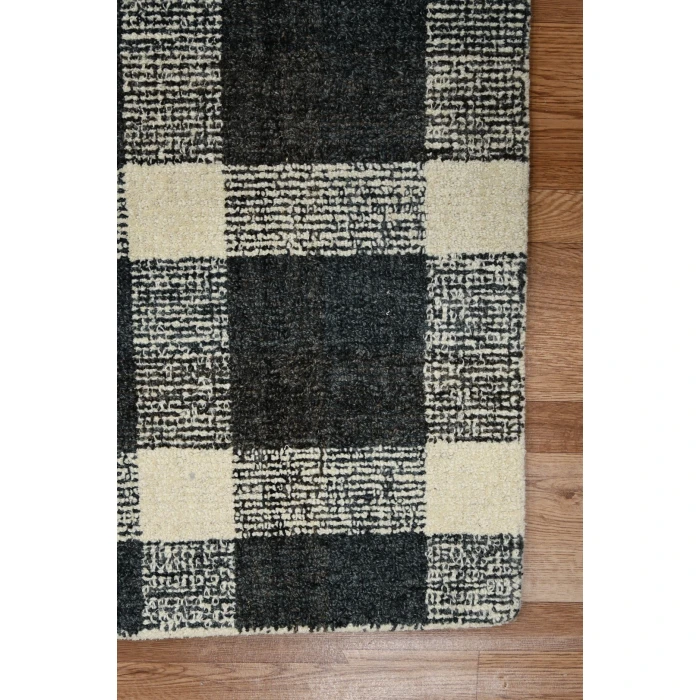 Amer Tartan Cartwell Charcoal Plaid Hand-Tufted Wool Area Rug 2'x3'