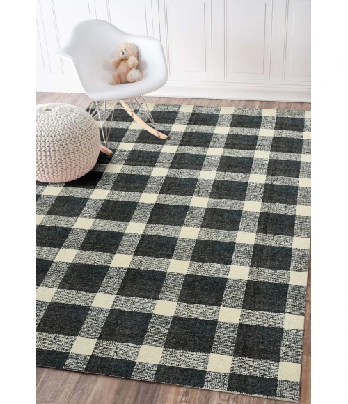 Amer Tartan Cartwell Charcoal Plaid Hand-Tufted Wool Area Rug 8'x10'