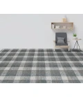 Amer Tartan Cartwell Dark Gray Plaid Hand-Tufted Wool Area Rug 3'6"x5'6"