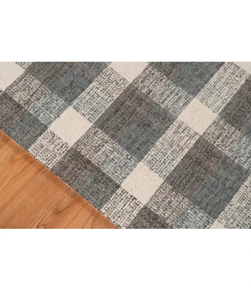 Amer Tartan Cartwell Dark Gray Plaid Hand-Tufted Wool Area Rug 3'6"x5'6"