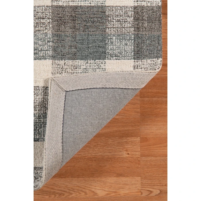 Amer Tartan Cartwell Dark Gray Plaid Hand-Tufted Wool Area Rug 2'x3'