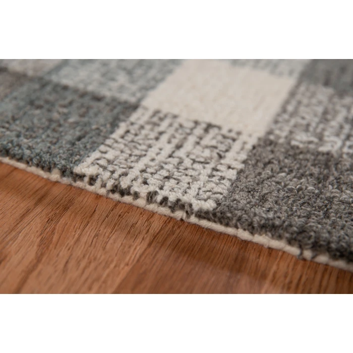 Amer Tartan Cartwell Dark Gray Plaid Hand-Tufted Wool Area Rug 2'x3'