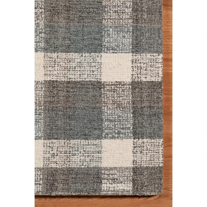 Amer Tartan Cartwell Dark Gray Plaid Hand-Tufted Wool Area Rug 2'x3'