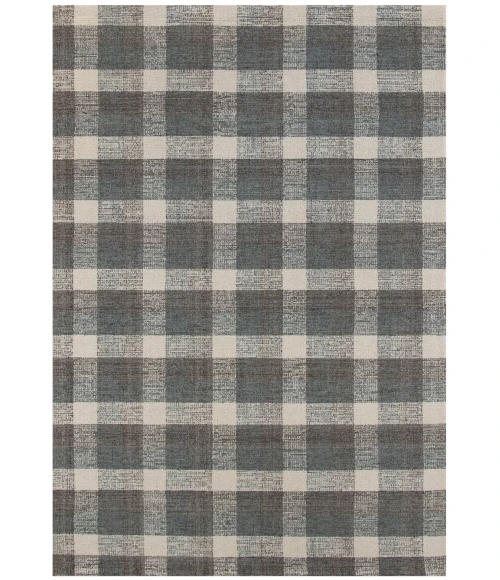Amer Tartan Cartwell Dark Gray Plaid Hand-Tufted Wool Area Rug 3'6"x5'6"