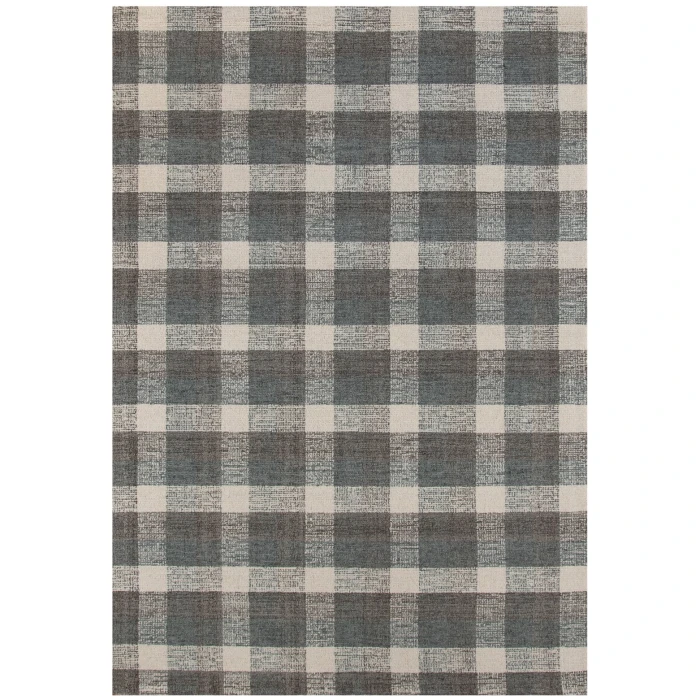 Amer Tartan Cartwell Dark Gray Plaid Hand-Tufted Wool Area Rug 2'x3'