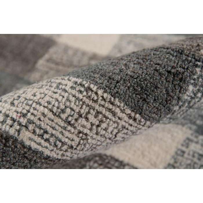 Amer Tartan Cartwell Dark Gray Plaid Hand-Tufted Wool Area Rug 2'x3'