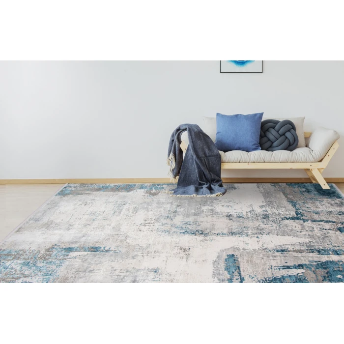Amer Venice Dacono Gray Abstract Area Rug 9'6"x13'6"