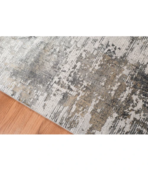 Amer Venice Frasier Ivory/Gold Abstract Area Rug 8'3"x11'6"