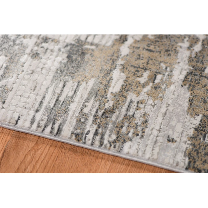 Amer Venice Frasier Ivory/Gold Abstract Area Rug 8'3"x11'6"