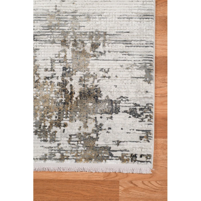 Amer Venice Frasier Ivory/Gold Abstract Area Rug 8'3"x11'6"