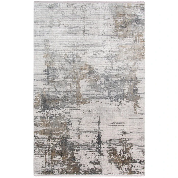 Amer Venice Frasier Ivory/Gold Abstract Area Rug 8'3"x11'6"