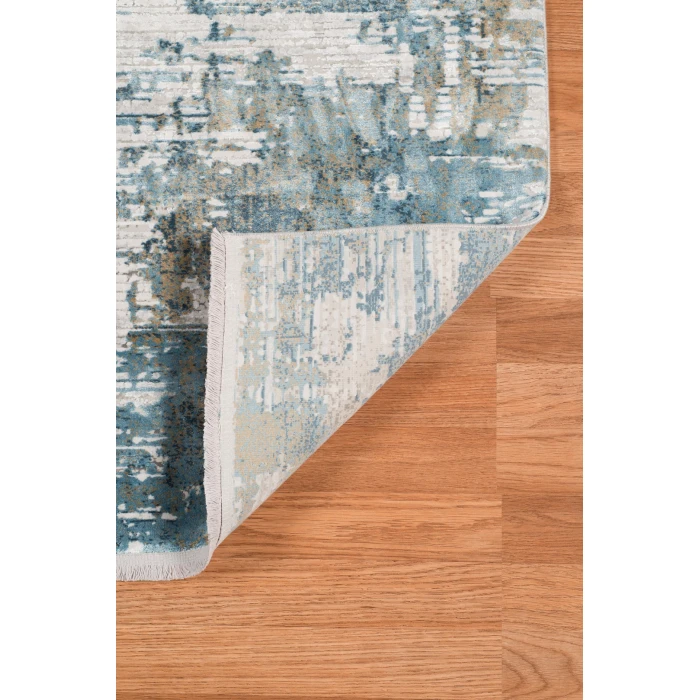 Amer Venice Hayden Ivory/Blue Abstract Area Rug 2'x3'
