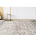 Amer Venice Frisco Gray/Gold Bordered Area Rug 4'11"x7'6"