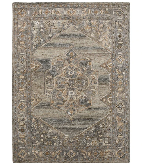 Amer Vestige Kersey Brown Hand-Tufted Wool Blend Area Rug 8'x10'