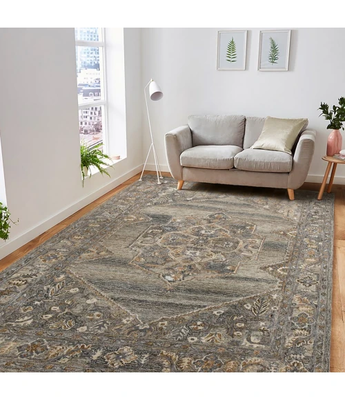 Amer Vestige Kersey Brown Hand-Tufted Wool Blend Area Rug 8'x10'