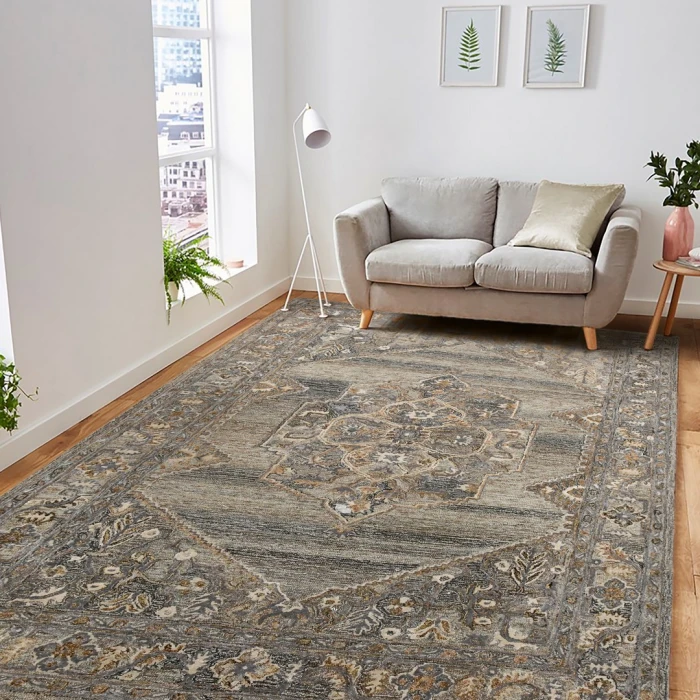 Amer Vestige Kersey Brown Hand-Tufted Wool Blend Area Rug 8'x10'