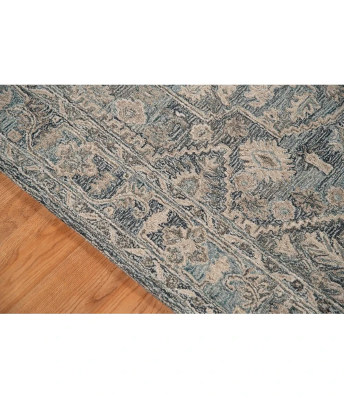 Amer Vestige Jericha Blue Hand-Tufted Wool Blend Area Rug 5'x7'6"