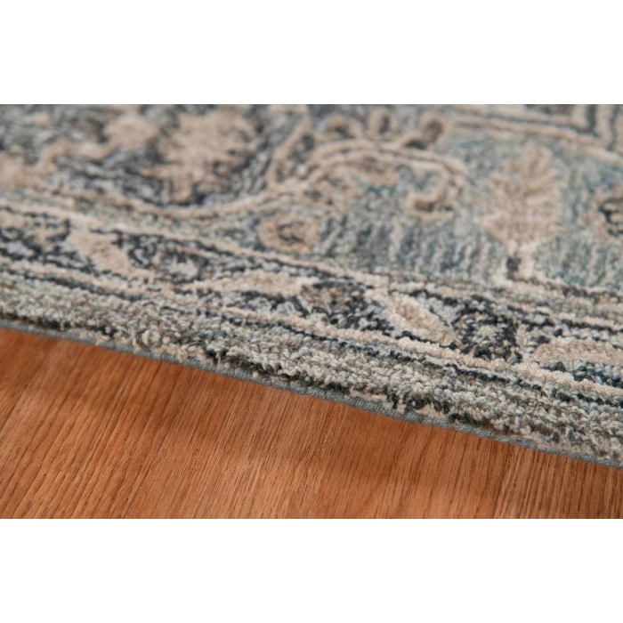 Amer Vestige Jericha Blue Hand-Tufted Wool Blend Area Rug 8'x10'